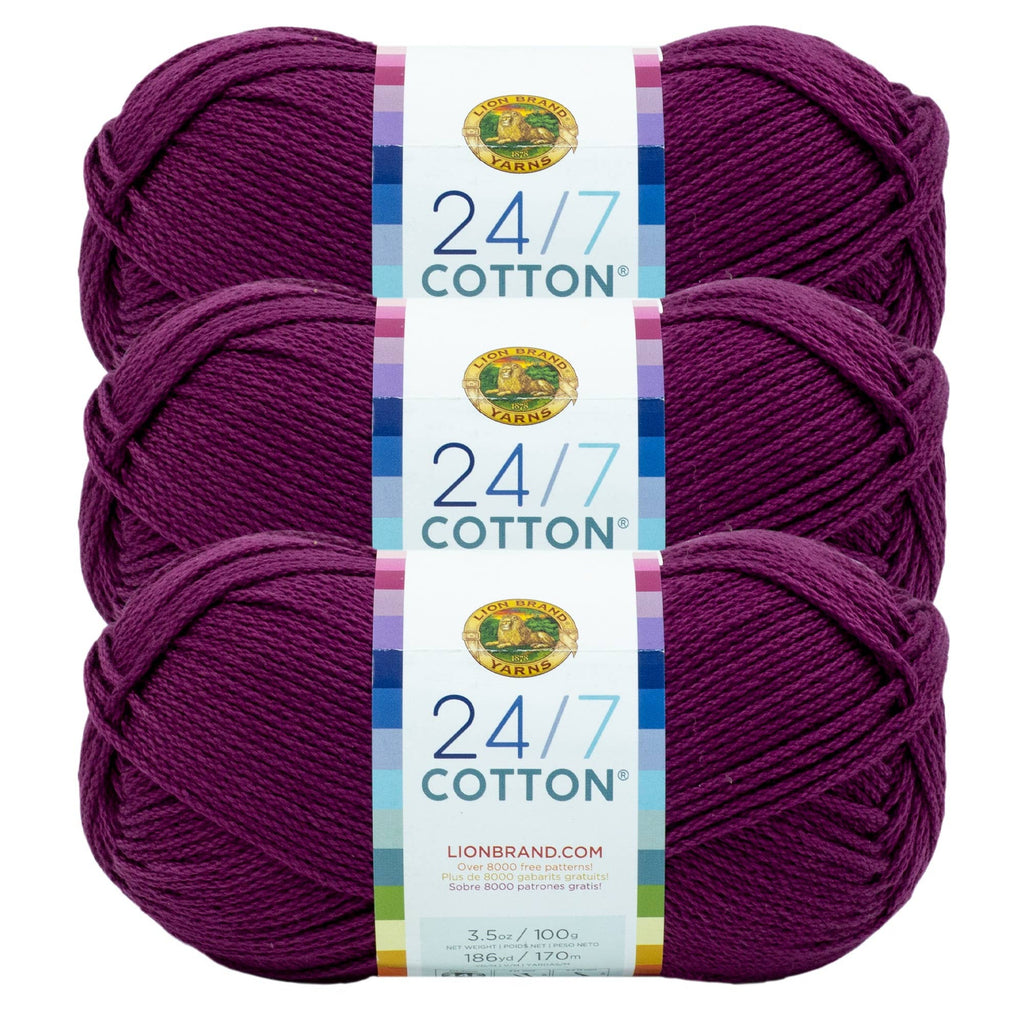 Lion Brand Yarn 24/7 Cotton 3 Pack: Terracotta