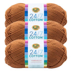 Lion Brand Yarn 24/7 Cotton 3 Pack: Rose