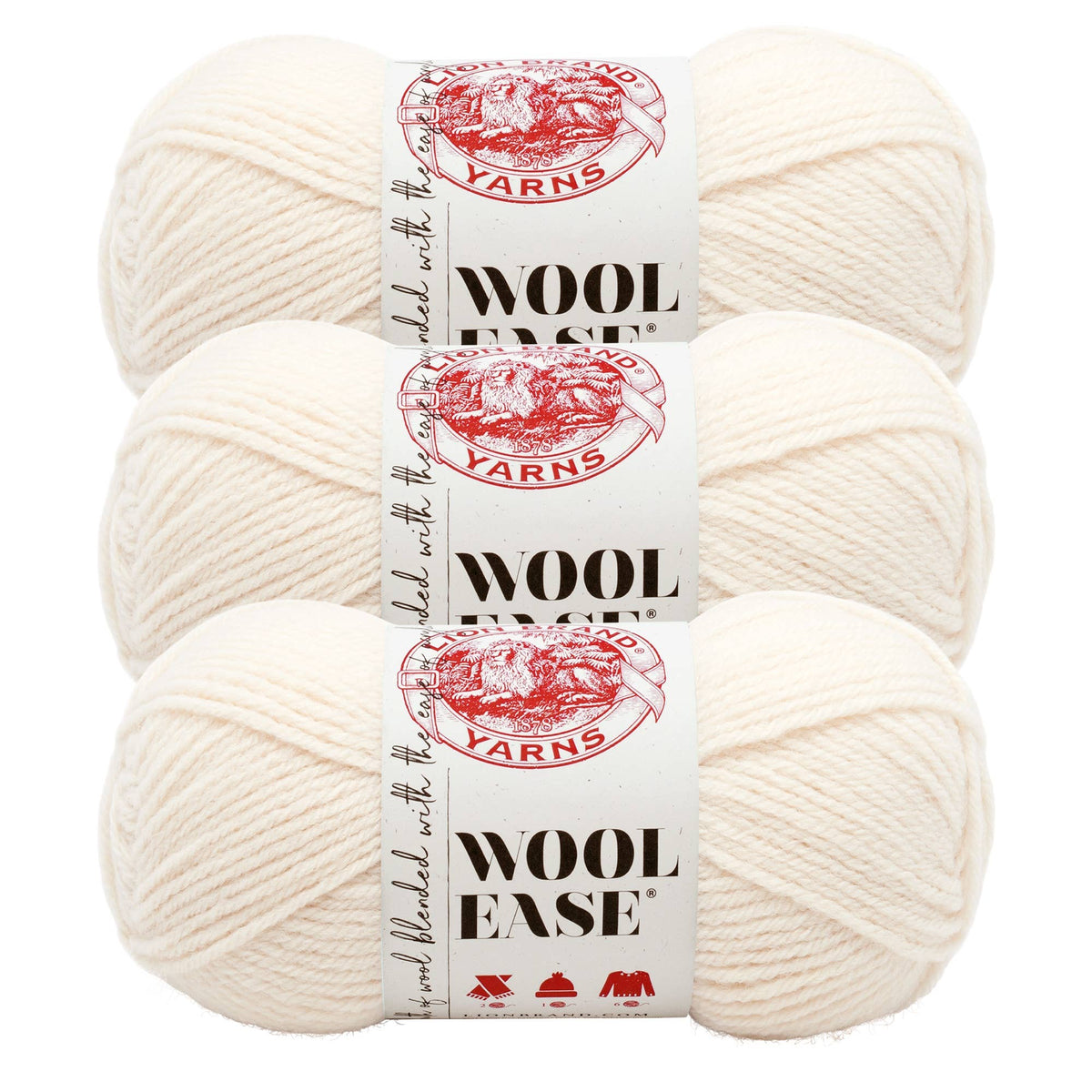 Lion Brand Yarn Wool-Ease  3 Pack: Blue Mist