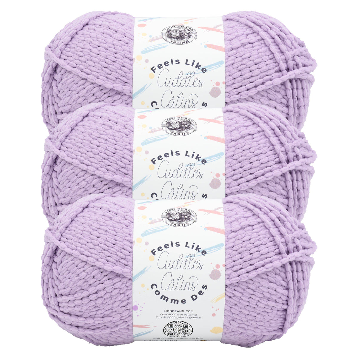 Lion Brand Yarn Feels Like Cuddles 3 Pack: Silver Cloud