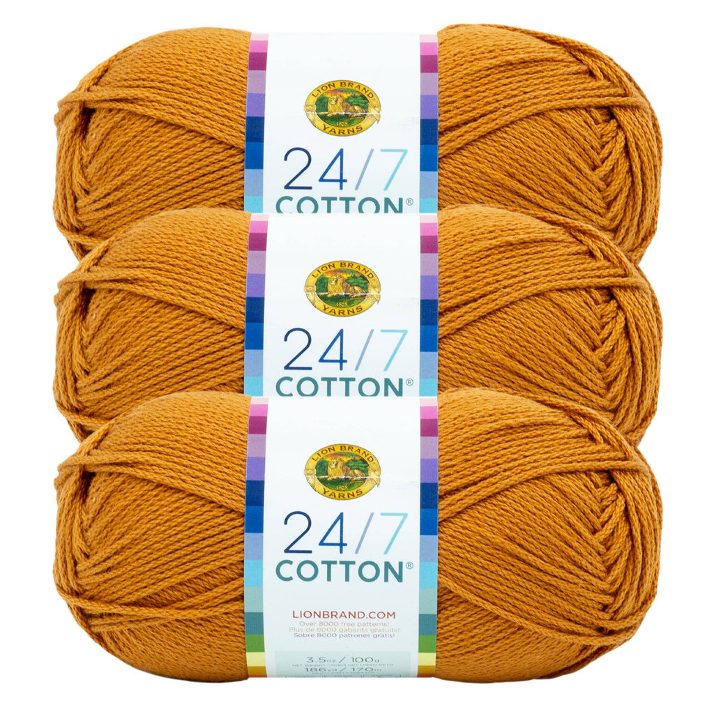 Lion Brand Yarn 24/7 Cotton 3 Pack: Beets