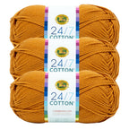 Lion Brand Yarn 24/7 Cotton 3 Pack: Rose