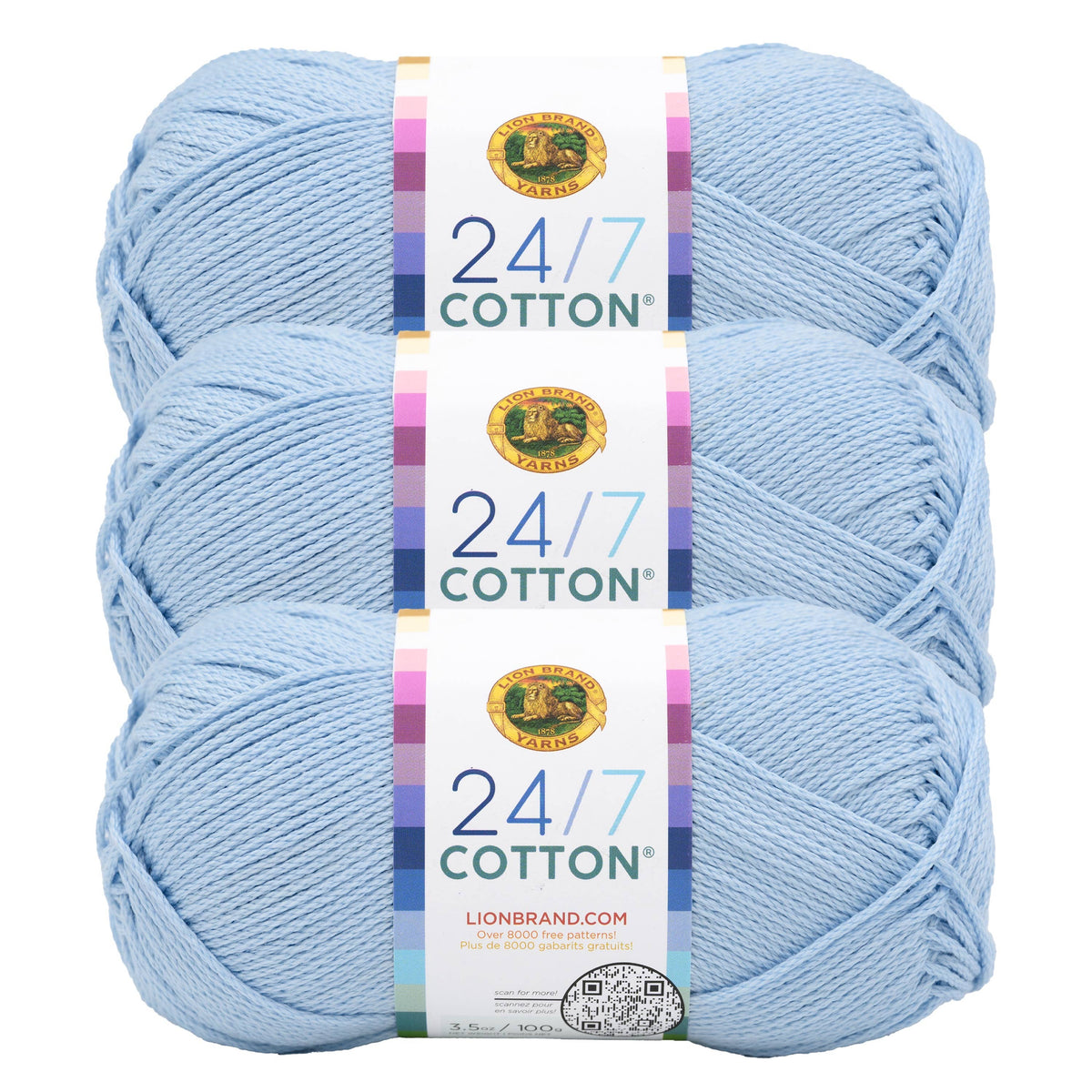 Lion Brand Yarn 24/7 Cotton 3 Pack: Terracotta
