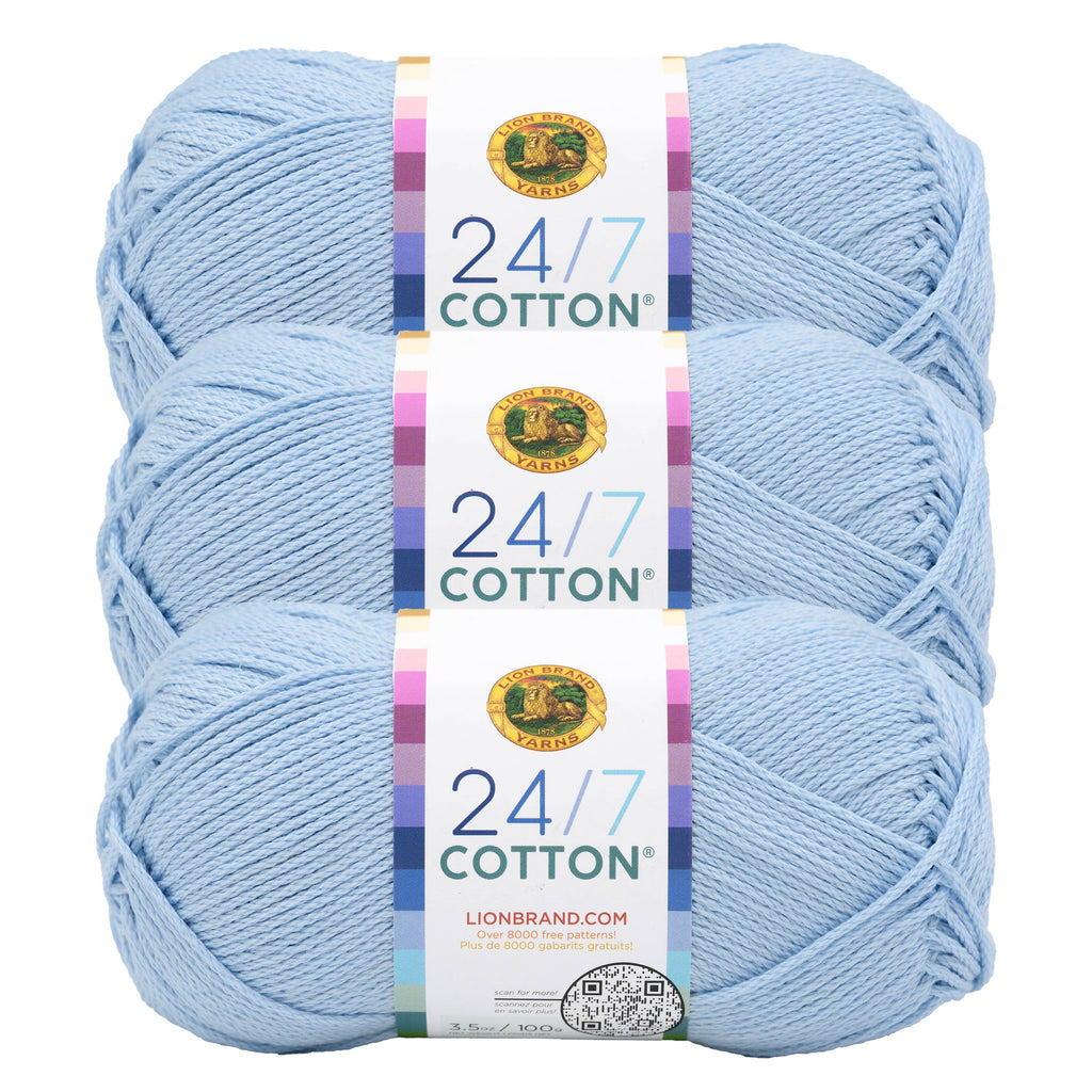 Lion Brand Yarn 24/7 Cotton 3 Pack: Riviera