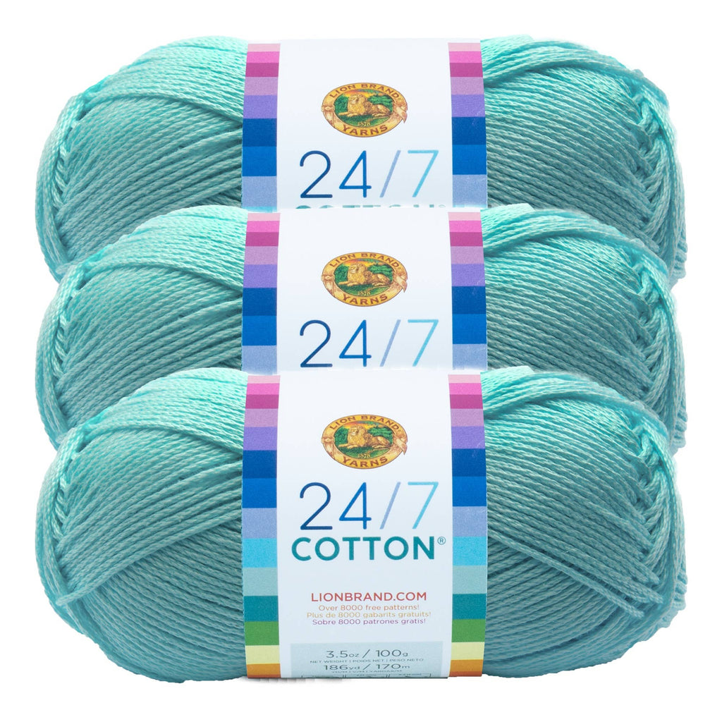 Lion Brand Yarn 24/7 Cotton 3 Pack: Terracotta