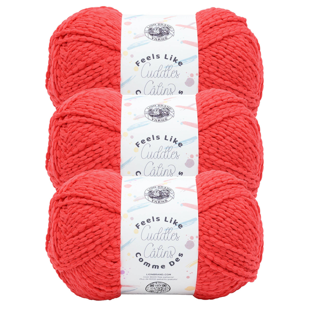 Lion Brand Yarn Feels Like Cuddles 3 Pack: Silver Cloud