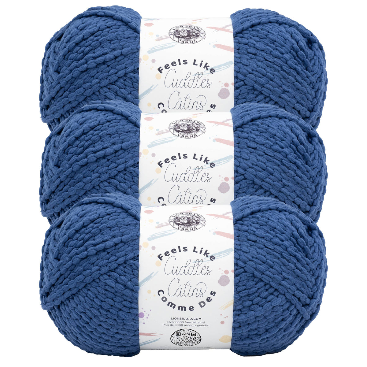 Lion Brand Yarn Feels Like Cuddles 3 Pack: Silver Cloud