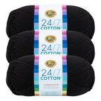 Lion Brand Yarn 24/7 Cotton 3 Pack: Rose