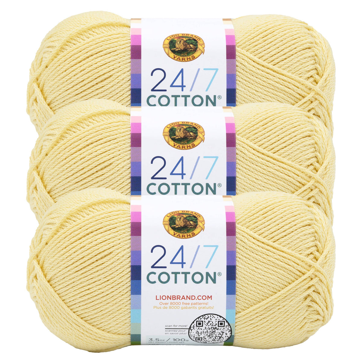 Lion Brand Yarn 24/7 Cotton 3 Pack: Terracotta