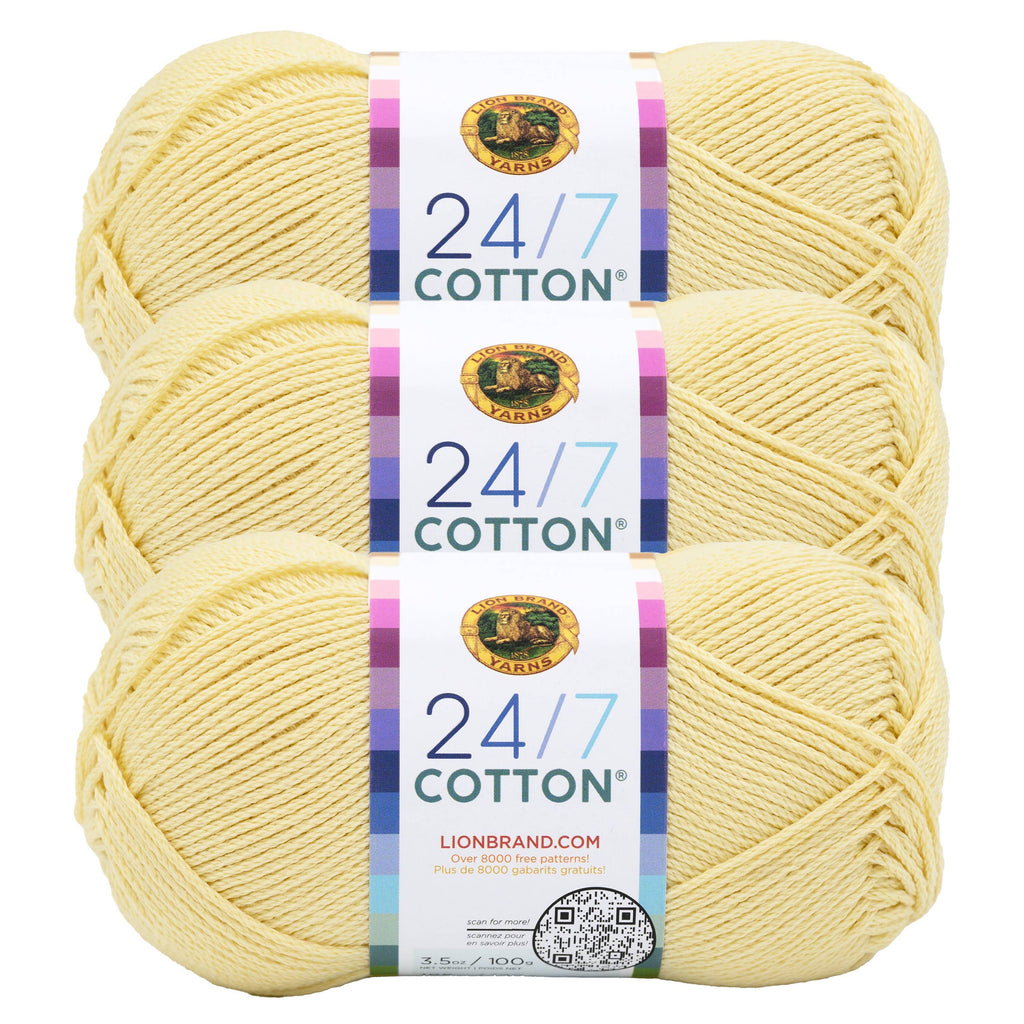 Lion Brand Yarn 24/7 Cotton 3 Pack: Riviera