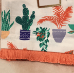Potted Plants Tea Towel