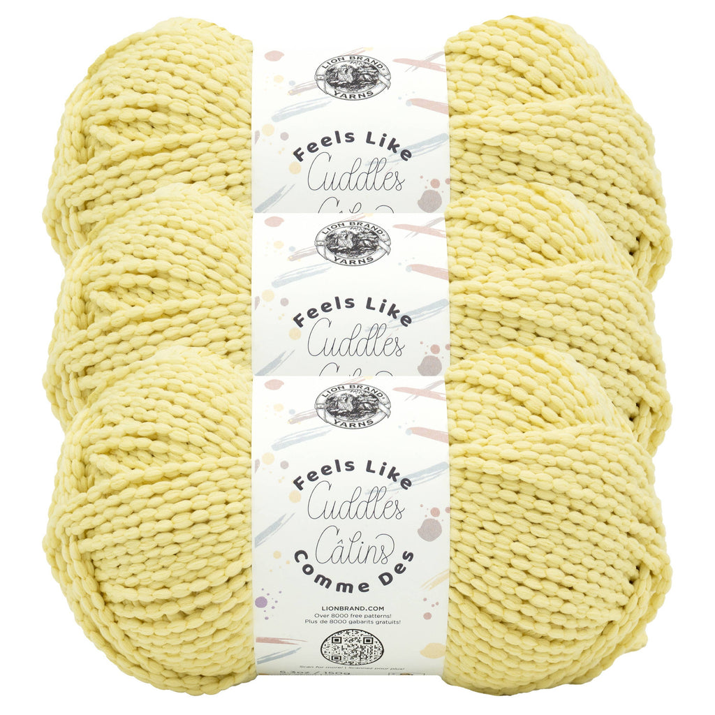 Lion Brand Yarn Feels Like Cuddles 3 Pack: Silver Cloud