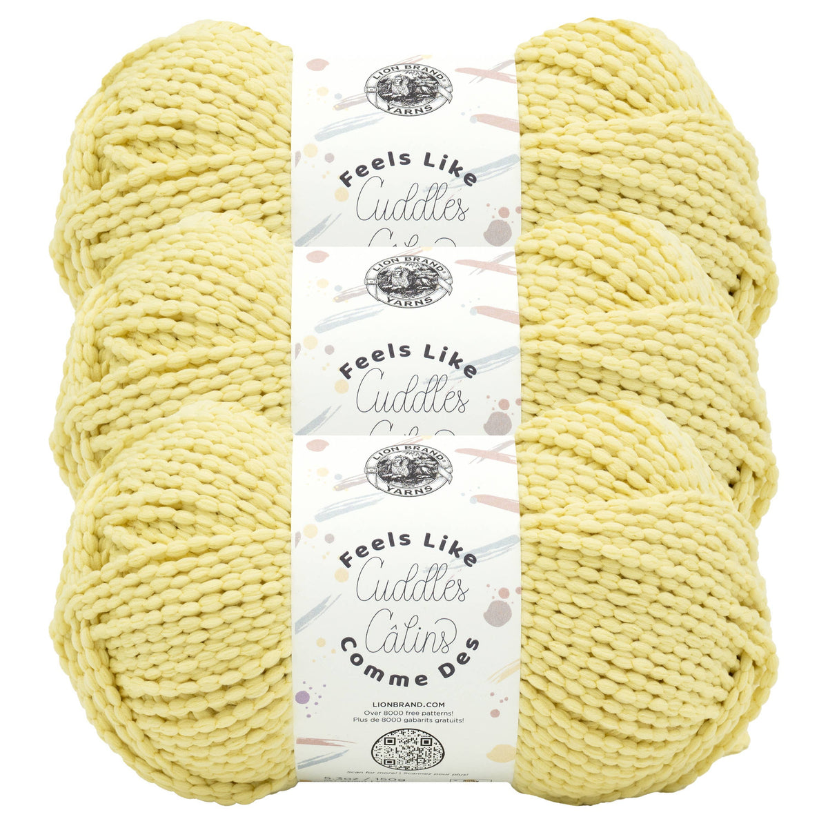 Lion Brand Yarn Feels Like Cuddles 3 Pack: Silver Cloud
