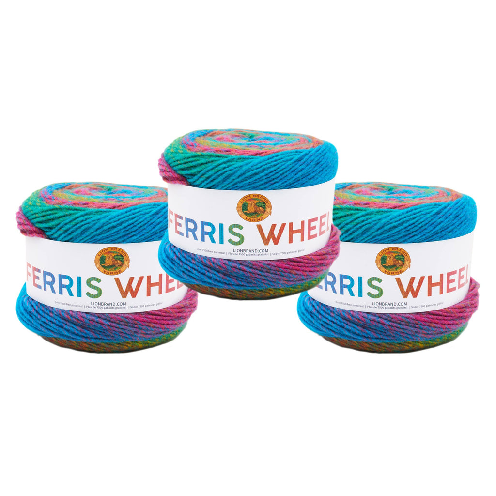 Lion Brand Yarn Ferris Wheel 3 Pack: Pink Marmalade
