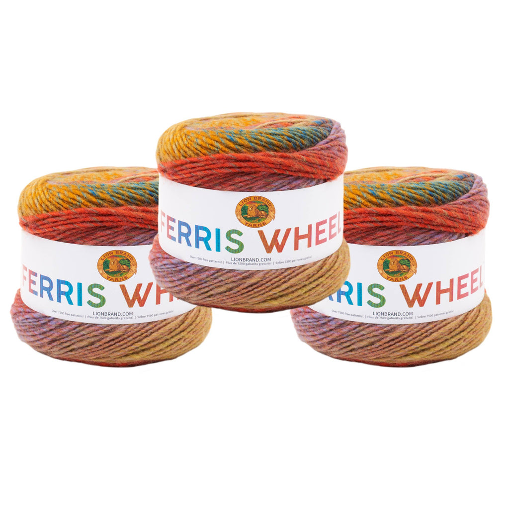 Lion Brand Yarn Ferris Wheel 3 Pack: Buttercup