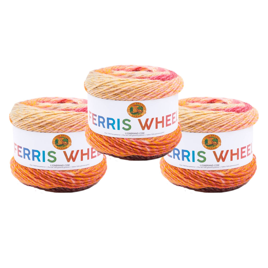 Lion Brand Yarn Ferris Wheel 3 Pack: Buttercup
