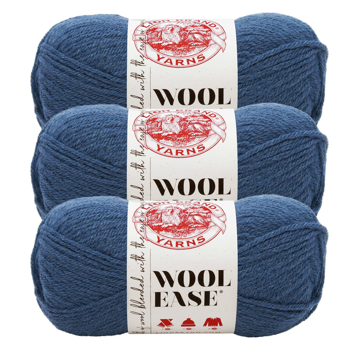 Lion Brand Yarn Wool-Ease  3 Pack: Dark Rose Heather