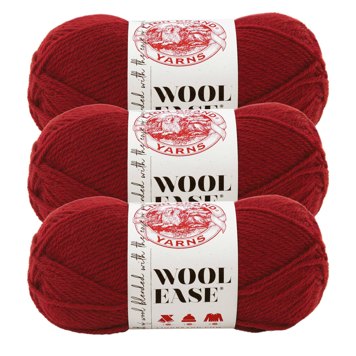 Lion Brand Yarn Wool-Ease  3 Pack: Blue Mist