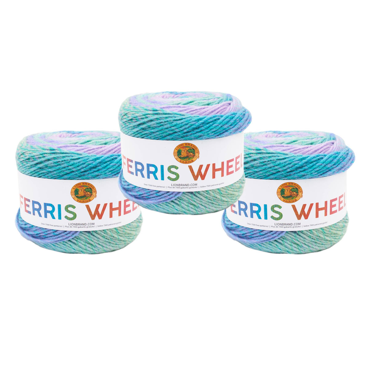 Lion Brand Yarn Ferris Wheel 3 Pack: Evergreen