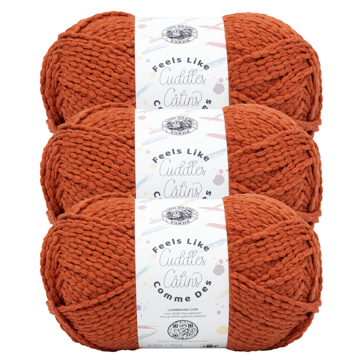 Lion Brand Yarn Feels Like Cuddles 3 Pack: Silver Cloud