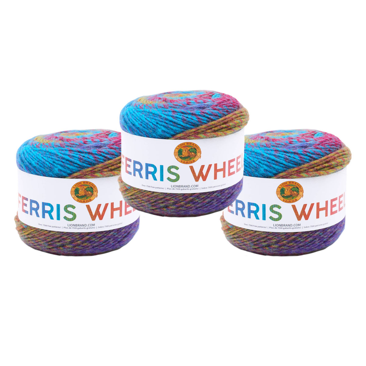 Lion Brand Yarn Ferris Wheel 3 Pack: Pink Marmalade