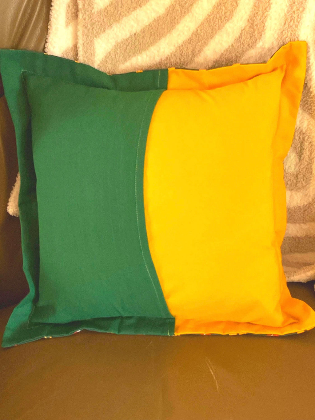 Handmade Green Bay Packers Throw Pillow - All Cotton