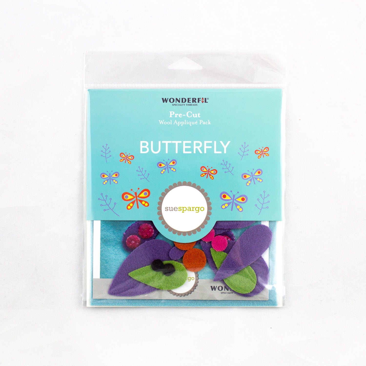 Pre-Cut Wool Applique Pack - SUE SPARGO Butterfly - Colorway 3